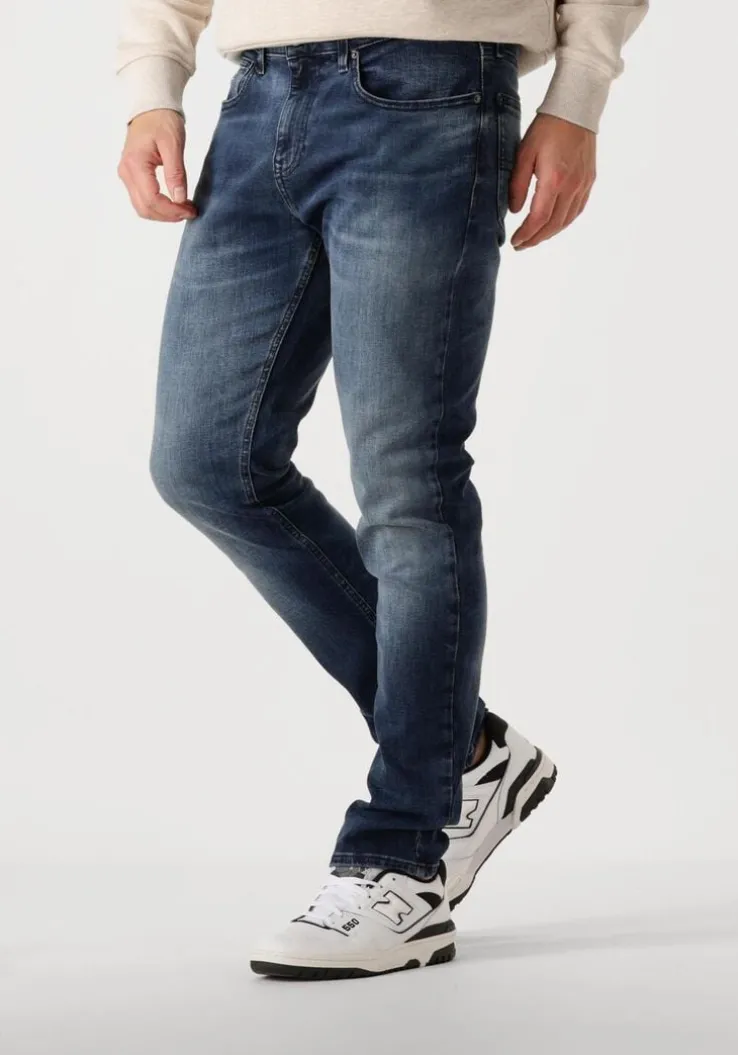 donkerblauwe tommy jeans slim fit jeans scanton slim ai1262