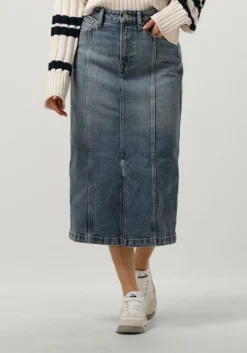 donkerblauwe tommy jeans midirok claire hgh midi skirt ah7134