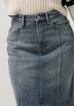 donkerblauwe tommy jeans midirok claire hgh midi skirt ah7134