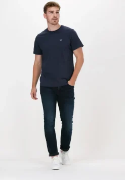 donkerblauwe tommy jeans t-shirt tjm classic jersey c neck