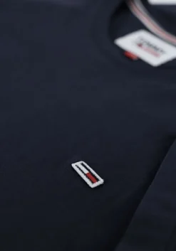 donkerblauwe tommy jeans t-shirt tjm classic jersey c neck