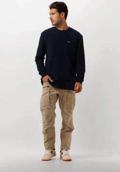 donkerblauwe tommy jeans trui tjm reg waffle l/s tee