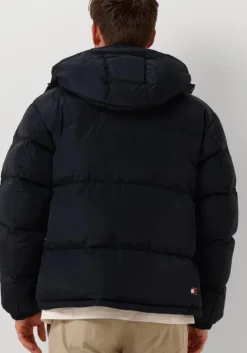 donkerblauwe tommy jeans gewatteerde jas tjm alaska puffer ex