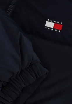 donkerblauwe tommy jeans gewatteerde jas tjm alaska puffer ex