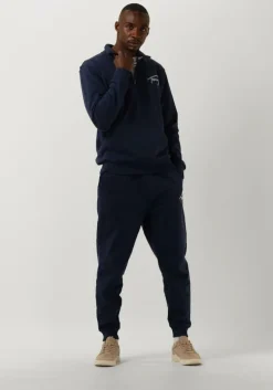 donkerblauwe tommy jeans trui tjm reg signature half zip