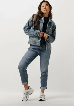 donkerblauwe tommy jeans spijkerjas mom cls jacket ah7131