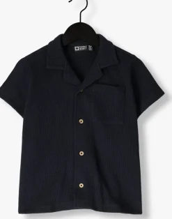 donkerblauwe tumble 'n dry casual overhemd cagnard