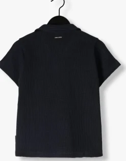 donkerblauwe tumble 'n dry casual overhemd cagnard