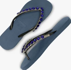 donkerblauwe uzurii teenslippers sarah