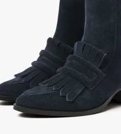 donkerblauwe via vai enkelboots rose hannah