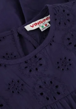 donkerblauwe vingino mini jurk parola