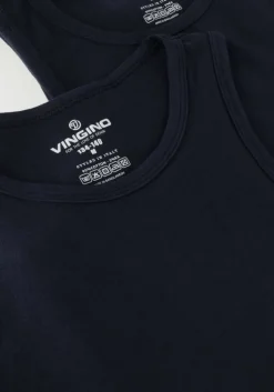 donkerblauwe vingino singlets boys tank (2-pack)