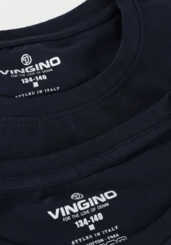 donkerblauwe vingino t-shirt boys t-shirt round neck (2-pack)