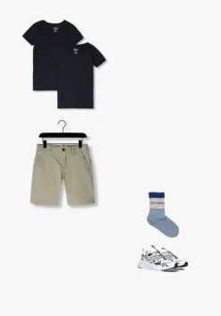 donkerblauwe vingino t-shirt boys t-shirt v-neck (2-pack)