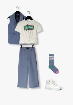 donkerblauwe wander & wonder sokken stripe socks