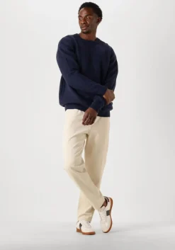 donkerblauwe woodbird trui wbkurt base knit