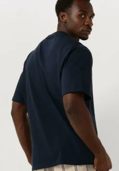 donkerblauwe woodbird t-shirt wbbaine base tee