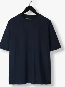 donkerblauwe woodbird t-shirt wbbaine base tee