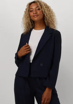 donkerblauwe y.a.s. blazer yasdakota ls short blazer