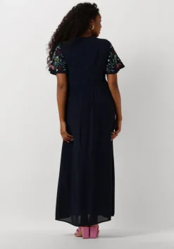 donkerblauwe y.a.s. maxi jurk yaschella ss maxi dress