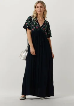 donkerblauwe y.a.s. maxi jurk yaschella ss maxi dress