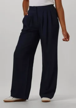 donkerblauwe y.a.s. wijde broek yasdakota hw pant