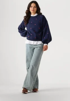donkerblauwe ydence trui sweater hearts