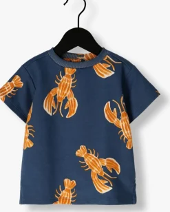 donkerblauwe your wishes t-shirt langosta relaxed tee