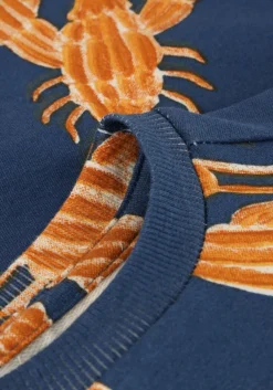 donkerblauwe your wishes t-shirt langosta relaxed tee