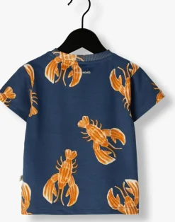 donkerblauwe your wishes t-shirt langosta relaxed tee