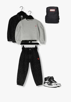 donkergrijze alix mini mom jeans animal denim pants