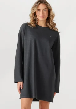 donkergrijze alix the label mini jurk ladies knitted sweater dress