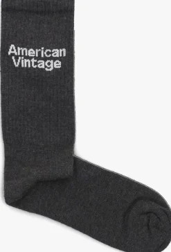 donkergrijze american vintage sokken clypsun m