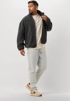 donkergrijze american vintage vest hoktown zip