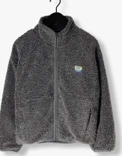 donkergrijze american vintage faux fur jas hoktown woman