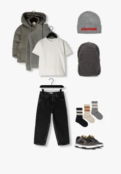 donkergrijze baje studio gewatteerde jas havant