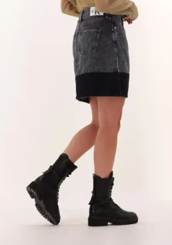 donkergrijze calvin klein minirok a-line utility mini skirt