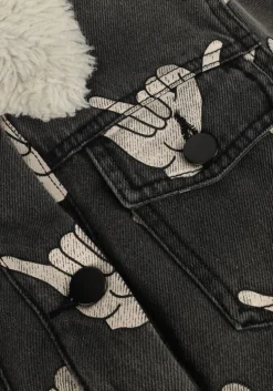 donkergrijze carlijnq jack shaka-boys jacket with sherpa lining