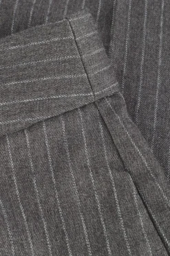 donkergrijze co'couture pantalon idacc pin wide long pant