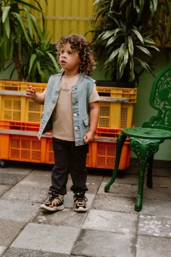 donkergrijze daily7 cargobroeken cargo parachute pants