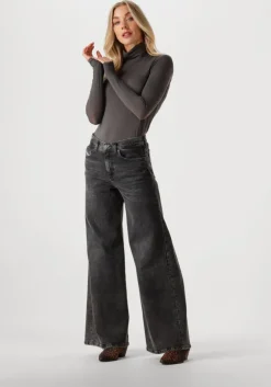 donkergrijze diesel wide jeans 1978 d-akemi