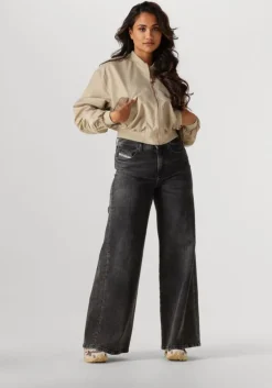 donkergrijze diesel wide jeans 1978 d-akemi