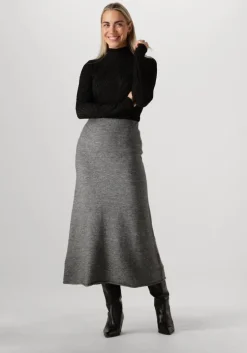 donkergrijze edited maxirok panja knit skirt