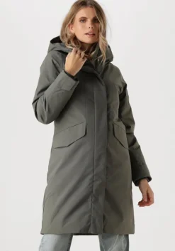 donkergrijze elvine gewatteerde jas signy