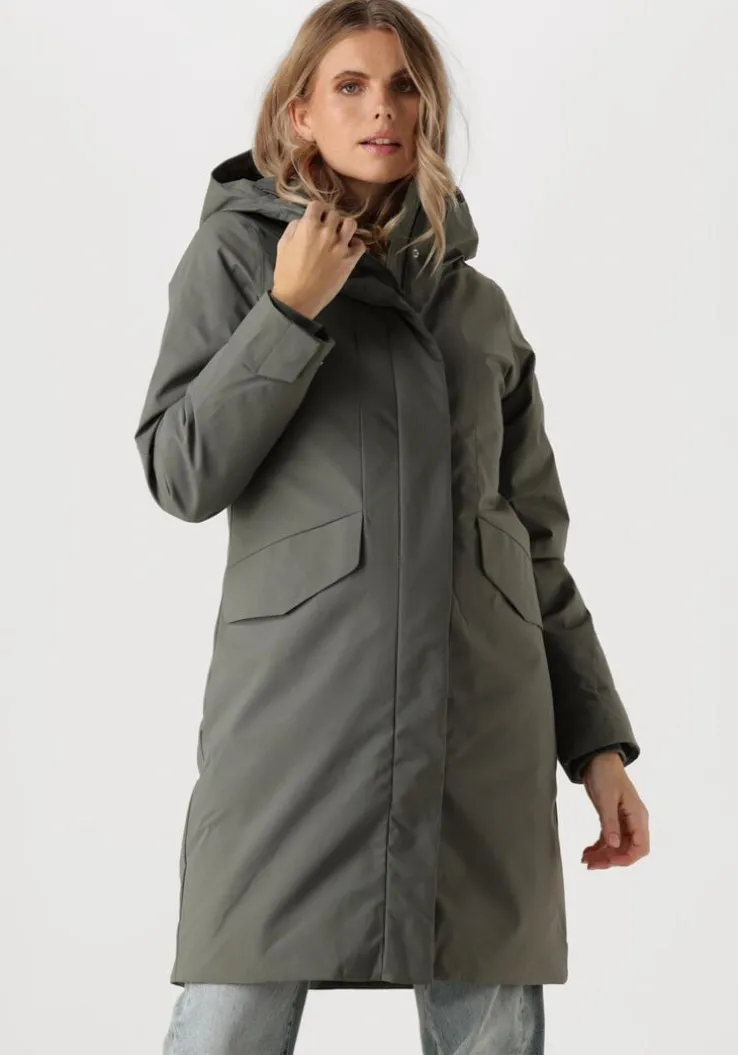 donkergrijze elvine gewatteerde jas signy