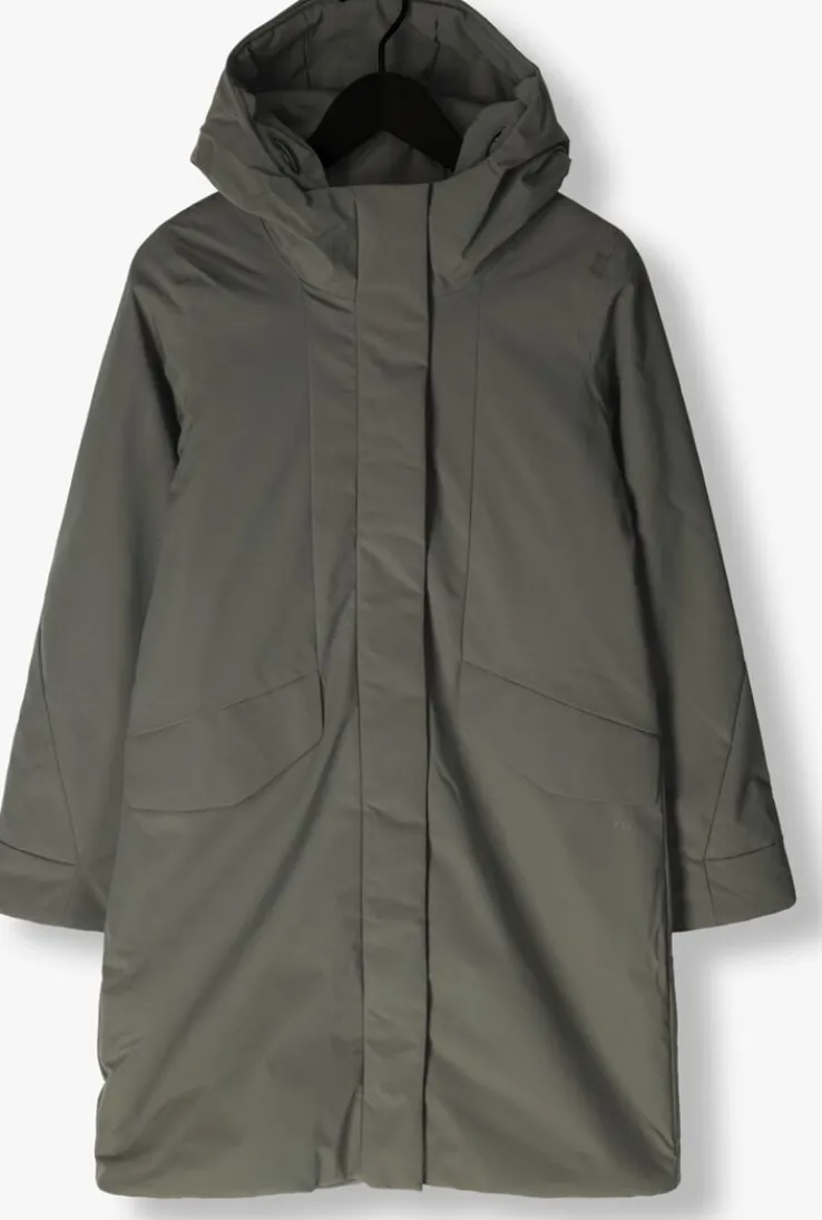 donkergrijze elvine gewatteerde jas signy