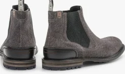 donkergrijze floris van bommel nette schoenen sfm-60039 crepi