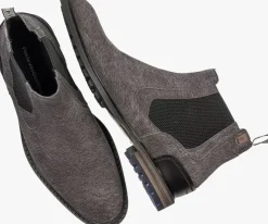 donkergrijze floris van bommel nette schoenen sfm-60039 crepi