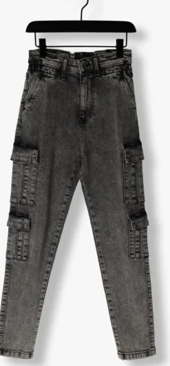 donkergrijze frankie & liberty mom jeans bird cargo