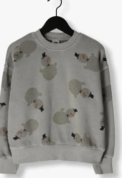 donkergrijze jelly mallow sweater snowman pigment sweatshirt